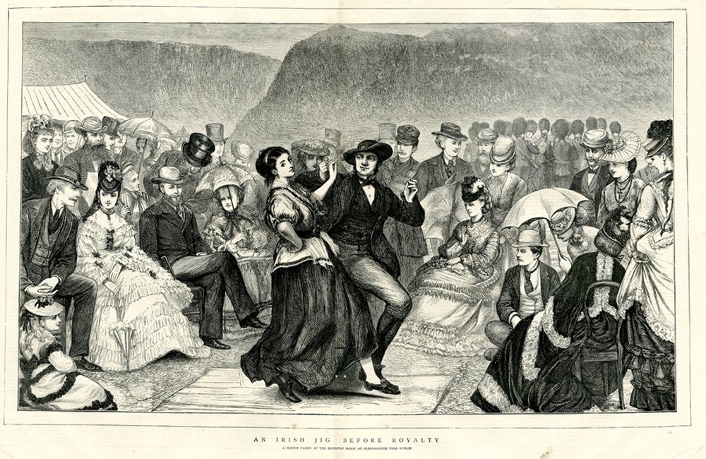 an irish jig before royalty illustration